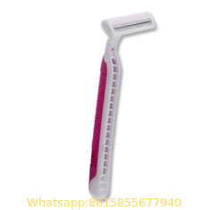 Triple blades disposable hotel shaving razor,removable shaving razor for man