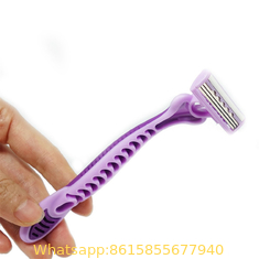 R319 Wholesale Professional Manufacturer disposable triple blade razor with lubricating strips