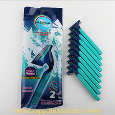 High quality green color three blade disposable razor
