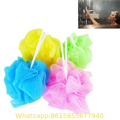 Bath Shower Bath Sponge Shower Loofahs Balls 60g/PCS for Body Wash Bathroom Men Women- Set of 4 Flower Color