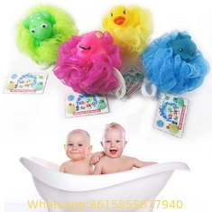 Bath Shower Bath Sponge Shower Loofahs Balls 60g/PCS for Body Wash Bathroom Men Women- Set of 4 Flower Color