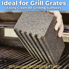 Non Toxic, Restaurant Grade Grill Cleaning Brick 4 Pack. Reusable, Non Scratch Pumice Stone Bricks for Smokers, Flat Top