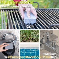 Grill Stone Scrubber Magic Cleaner - Pack of 3 Cleaning and Reusable Grate Bricks Odorless Griddle Utensils Blocks for B