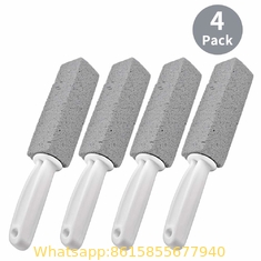 Pumice Stone Toilet Bowl Clean Brush with Handle, Remove Toilet Bowl Hard Water Rings, Calcium Buildup and Rust Suitable