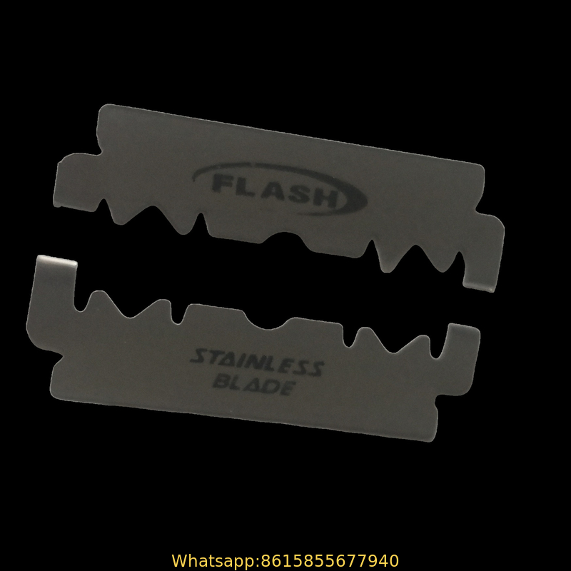 Stainless steel,platinum and teflon coated single edge half blade