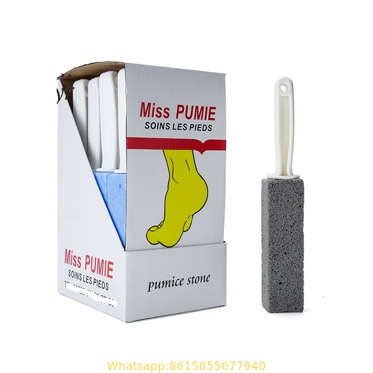Pumice Stone for Cleaning Toilet Bowl with Handle, Pumice Stick Pumice Scouring Pad for Cleaning