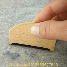 Free shipping with logo cotton pouch full set wooden Wooden Cashmere Sweater Comb for Cloth Brush