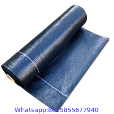 Recyclable PP Black with White lines Woven Weed Control Mat with Chemical resistant Suitable For Garden Flower Bed