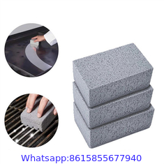 Heavy Duty Grill Cleaner, Grill Cleaning Bricks with Handle, Pumice Griddle Cleaning Stone Removing Stains for BBQ