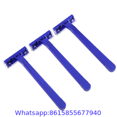 Disposable razor twin blade stainless steel with lubricant strip