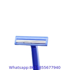 Twin Blade Disposable Shaving Razor With Lube Strips