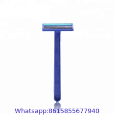 Widely Used Two Blade Disposable Shaving Razor With Lubricant Strip