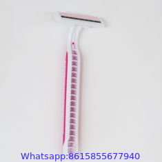 Rubber handle Twin Blades Disposable Hotel Shaving Razor