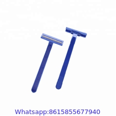 twin blade plastic disposable straight shaving razor blade shaver
