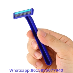 twin blade plastic disposable straight shaving razor blade shaver