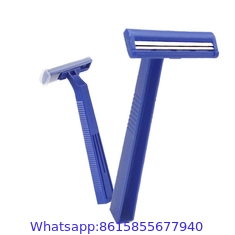 factory Twin stainless steel blade disposable rubber handle shaving razor