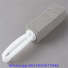 Pumice Stone for Toilet with Handle Brush Stick for Cleaning Bath Bowl Stain Remover Glass Porcelain Pool Tile Foot