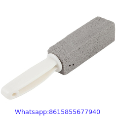 cleaning toilet with pumice stone