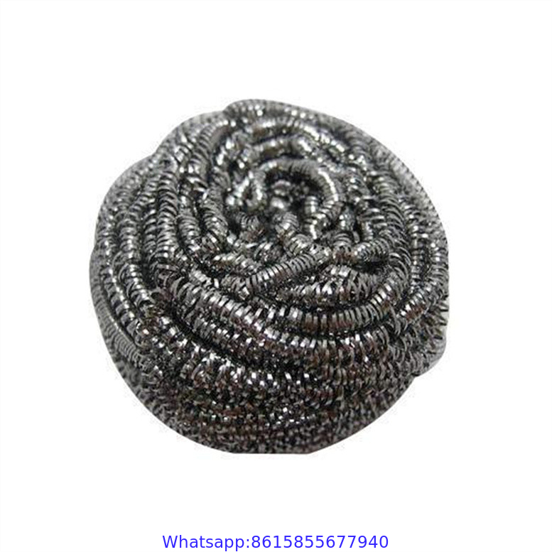 Customized Packaging Pot Wire Scrubber/scourer/cleaning Ball Cleaning SS 410 Stainless Steel Silver Kitchen Sponge