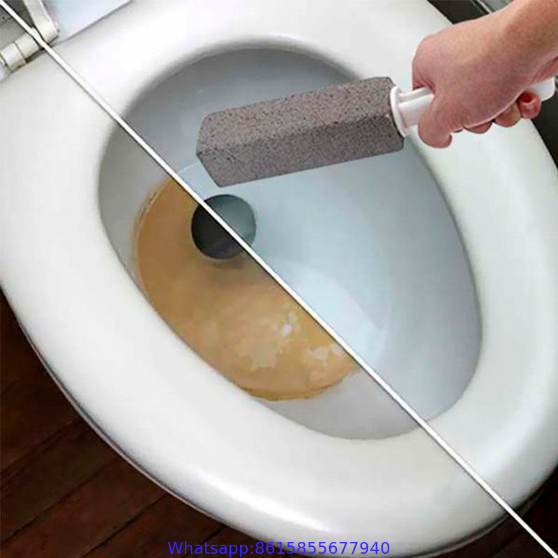 Pumice Cleaning Stone Pumice Scouring Pad with Handle Toilet Bowl Cleaner Hard Water Ring Remover