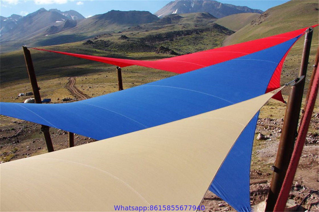Terra-cotta HDPE Sun Shade Sail Triangle Shape 3.6x3.6x3.6m , Waterproof