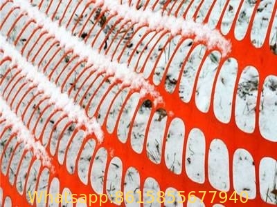 Orange Snow Barrier Fence Makes Installation Very Easy