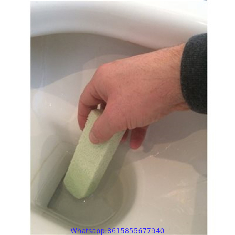cleaning toilet with pumice stone