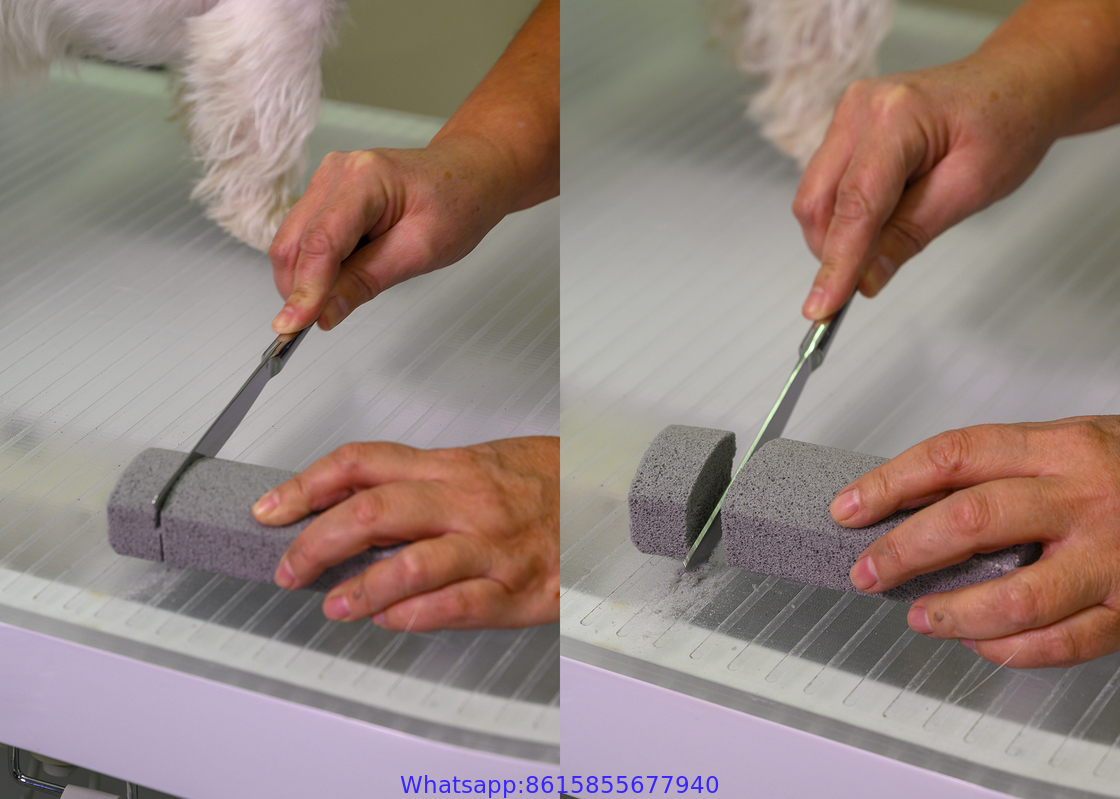 Remove Pet Hair from Fabric with a Pumice Stone