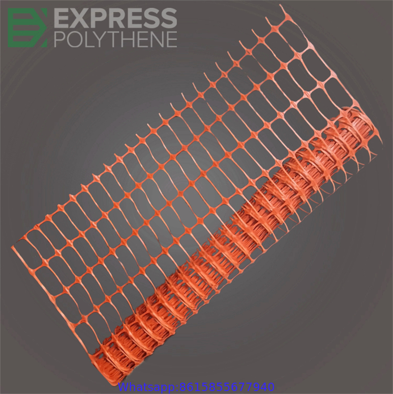 Snow Fence 48 in x 50 ft Orange warning barrier